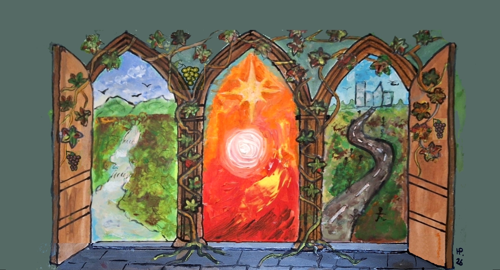 Gemälde Mein Portal mit drei Toren